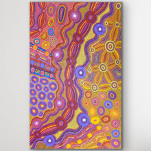 Load image into Gallery viewer, "Wati-Ngintaka Tjukurrpa (Angatja Homeland)" original Aboriginal painting by Megan Lyons, 181cm x 121cm - authentic Indigenous Australian artwork