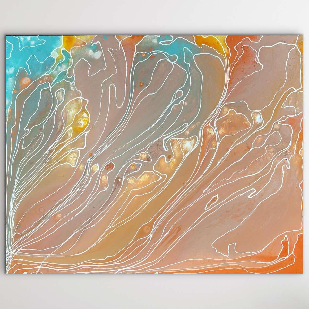 "Pantu (Salt Lake)" original Aboriginal painting by Janice Stanley, 80cm x 64cm - authentic Indigenous Australian artwork