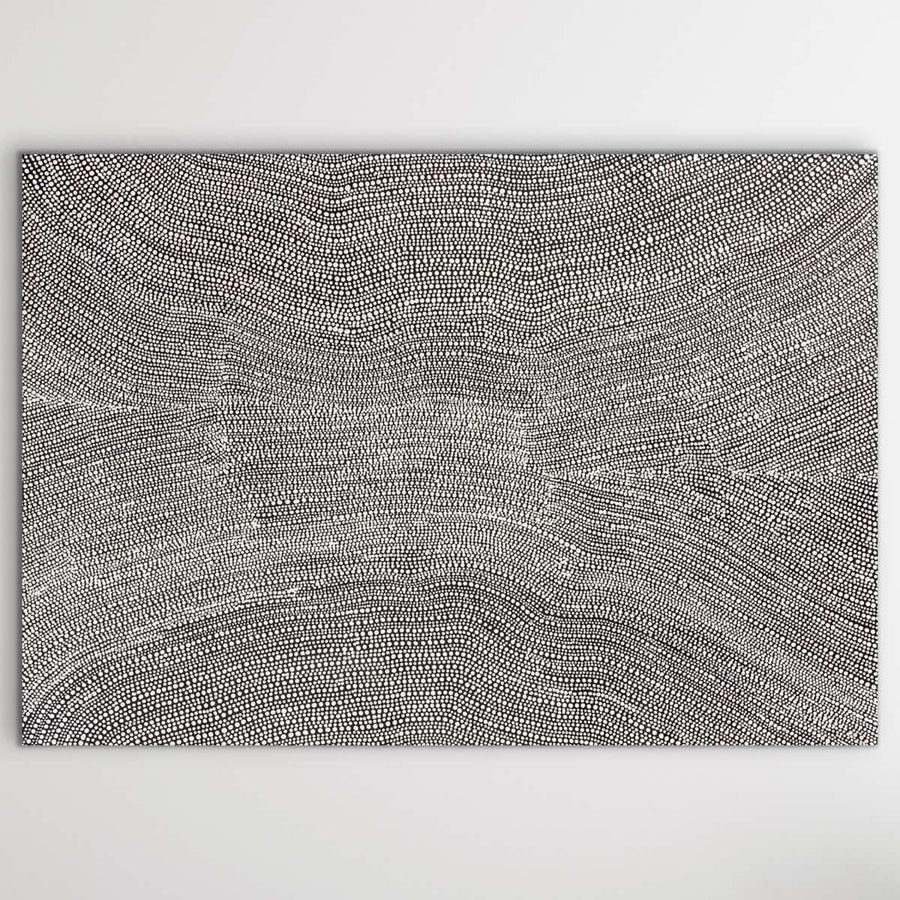 "Bush Onion" original Aboriginal painting by Nancy Martin Napangarti, 115cm x 79cm - authentic Indigenous Australian artwork