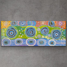 Load image into Gallery viewer, "Seven Sisters Dreaming (Kungkarangkalpa Tjukurpa)" original Aboriginal painting by Tanya Brady, 199cm x 78cm - authentic Indigenous Australian artwork