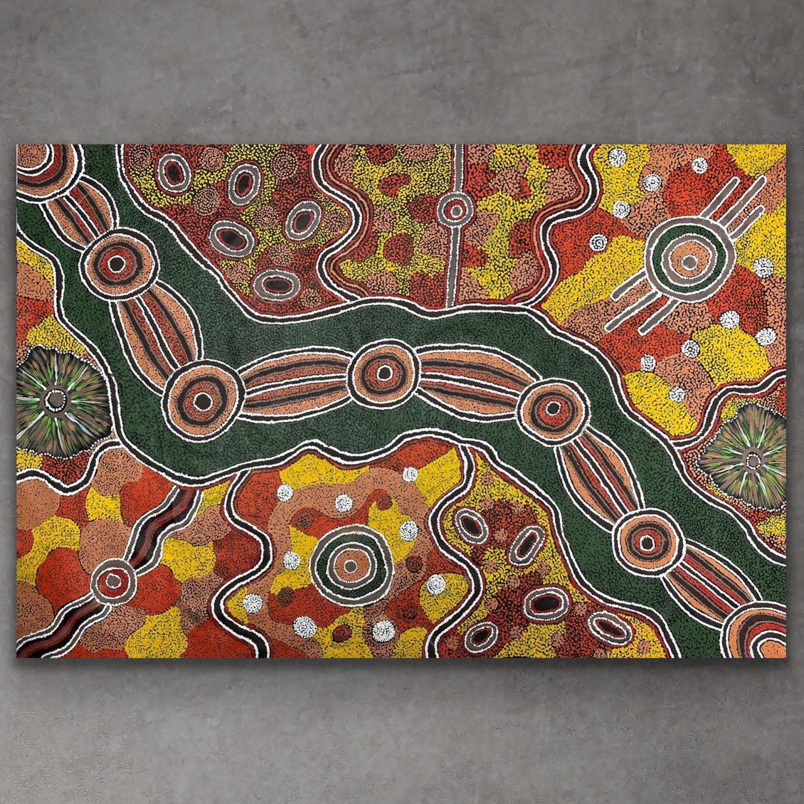 "Ngapari" original Aboriginal painting by Barbara Baker, 172cm x 116cm - authentic Indigenous Australian artwork