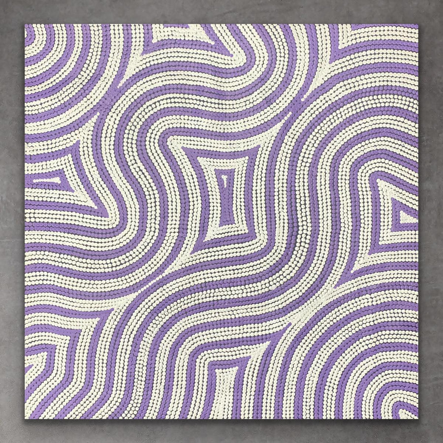 "Sand Dunes (Tali)" original Aboriginal painting by Gwenda Turner Nungurrayi, 76cm x 74cm - authentic Indigenous Australian artwork