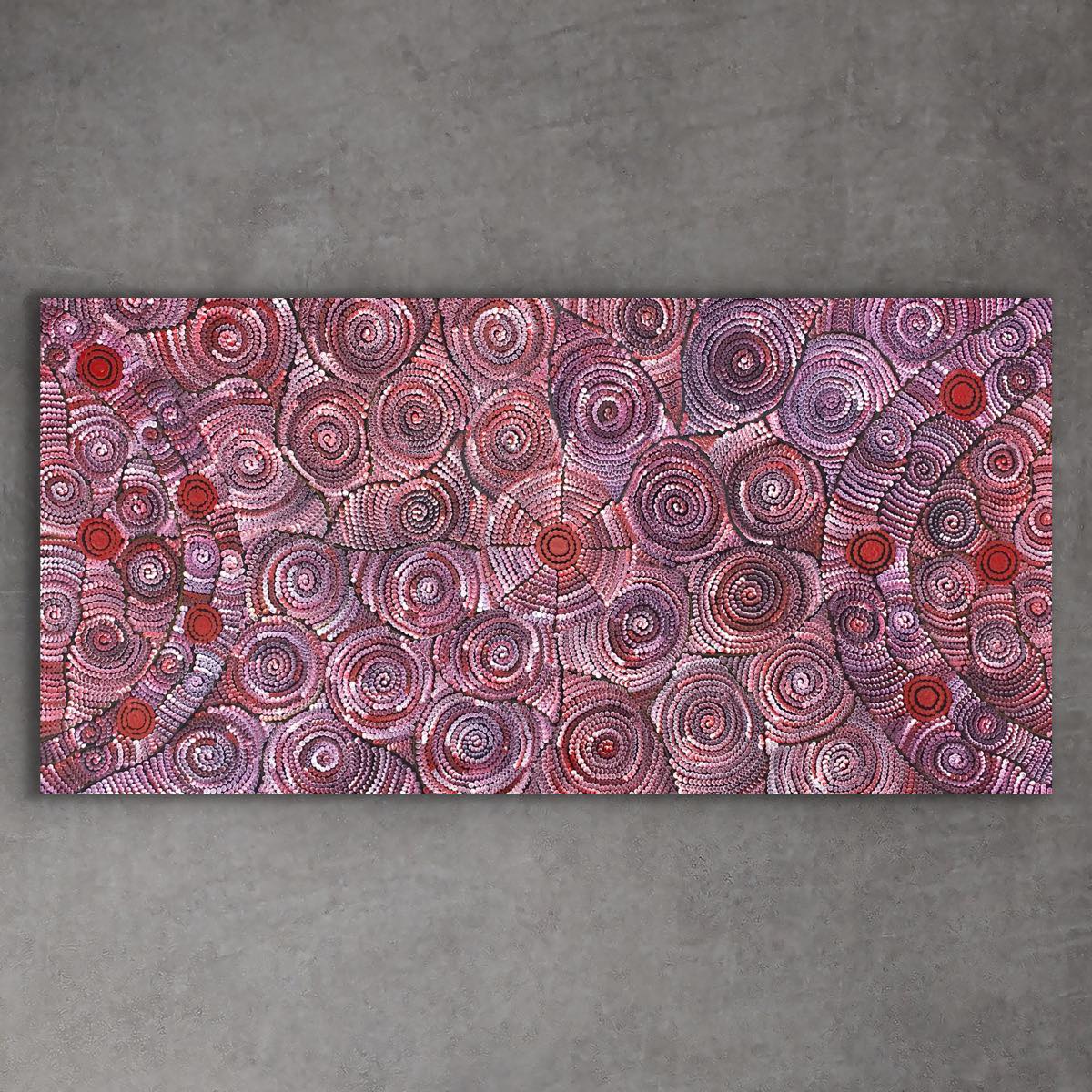 "My Country" original Aboriginal painting by Dulcie Nangala Frank, 120cm x 61cm - authentic Indigenous Australian artwork