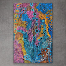 Load image into Gallery viewer, "Piltati Tjukurpa" by Rhoda Tjitayi - detail view of Aboriginal painting, 149cm x 98cm