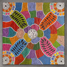 Load image into Gallery viewer, "Women's Body Painting" original Aboriginal painting by Debra Nangala McDonald, 140cm x 140cm - authentic Indigenous Australian artwork