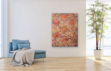 Load image into Gallery viewer, "Bush Flowers" by Bernadine Johnson Kemarre - gallery view, authentic Indigenous Australian art, 119cm x 94cm