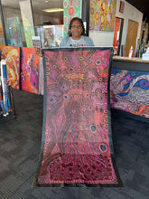 Load image into Gallery viewer, "Rainbow Snake and Waterhole" Debra Umala 179cm x 87cm
