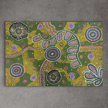 Load image into Gallery viewer, "Pukara" by (Umatji Tjitayi) Susan Tjitayi - detail view of Aboriginal painting, 61cm x 91cm