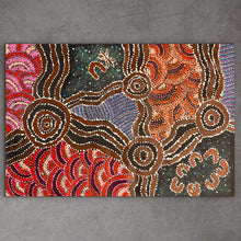 Load image into Gallery viewer, "Kalaya Tjukurpa" by Tjutjuna Paul Andy - detail view of Aboriginal painting, 79cm x 119cm
