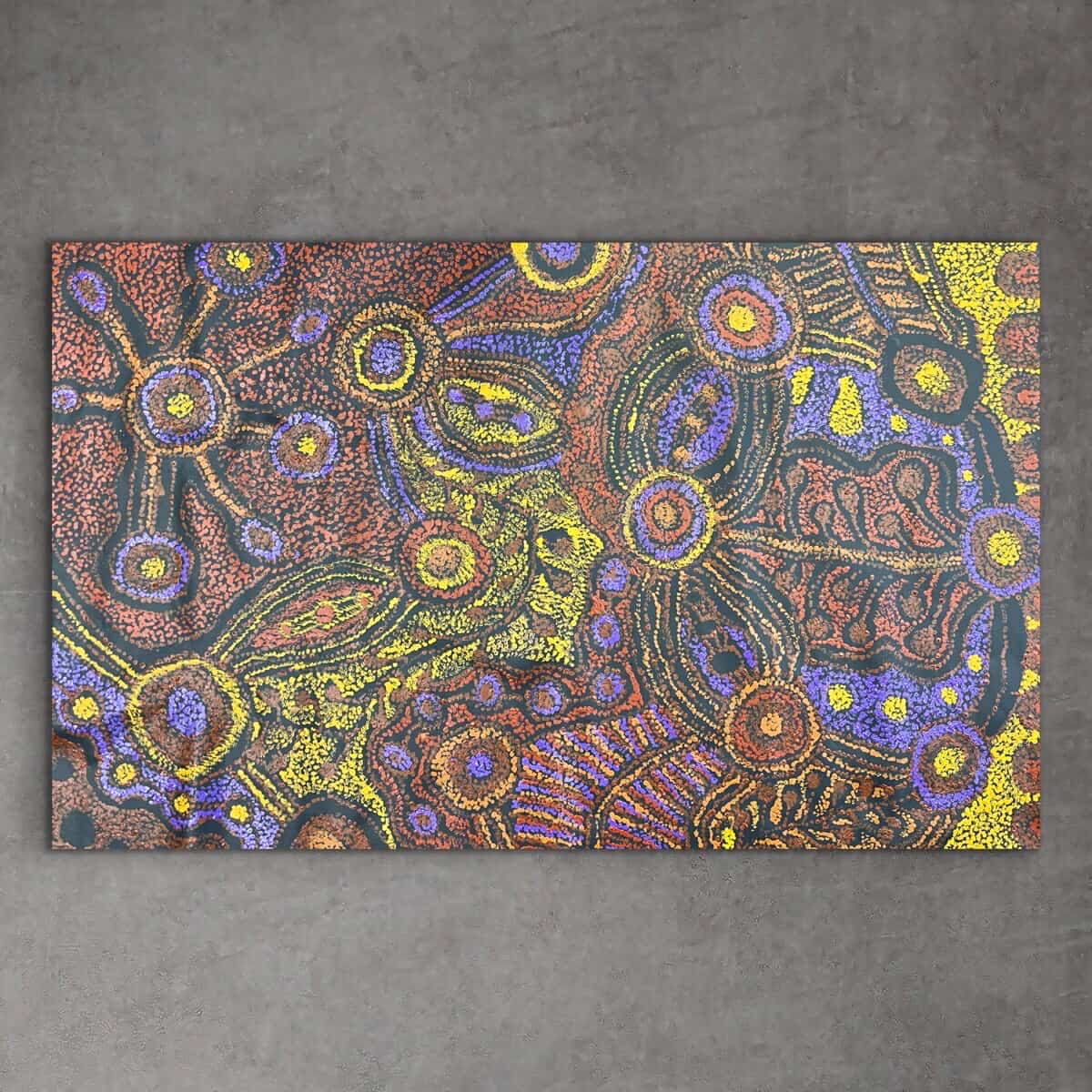 "My Country" original Aboriginal painting by Ina Stanley, 141cm x 88cm - authentic Indigenous Australian artwork