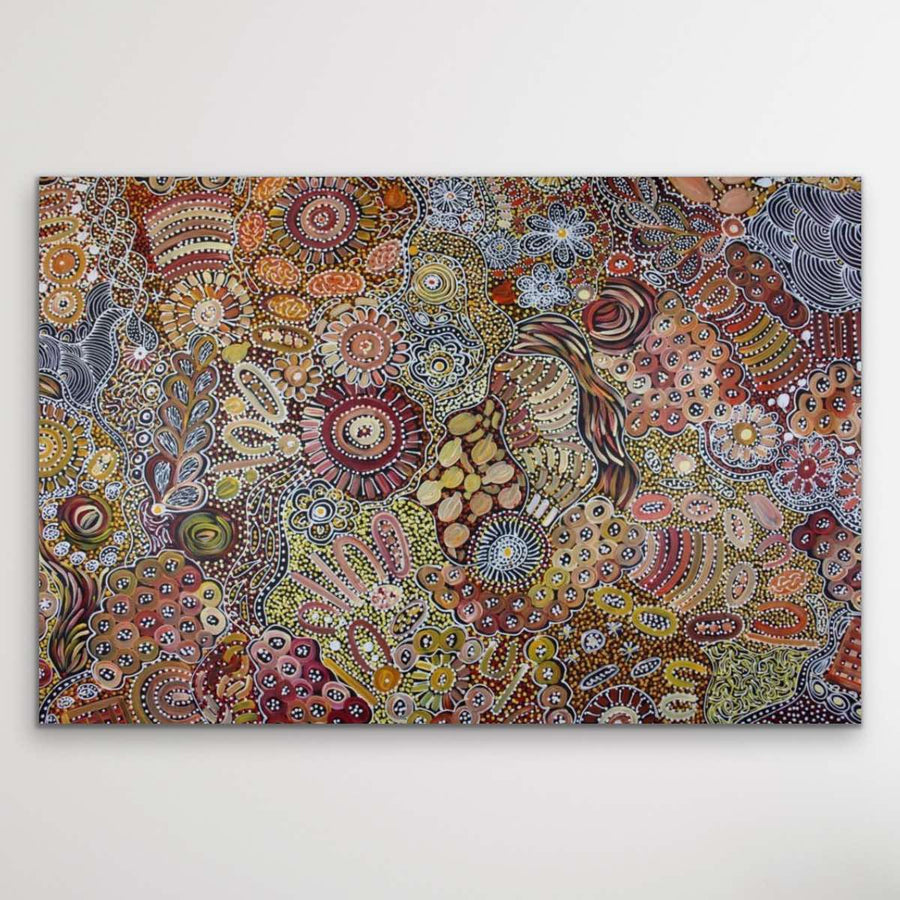 "My Country (Peach)" original Aboriginal painting by Print - authentic Indigenous Australian artwork