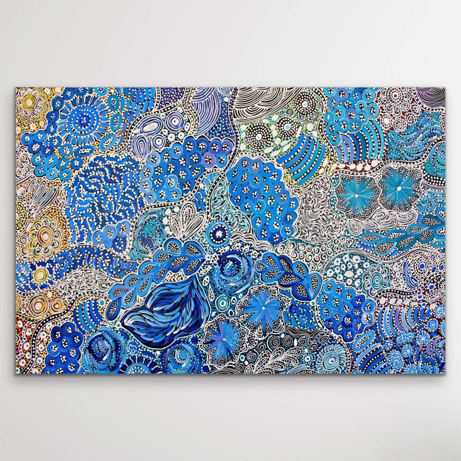"My Country (Winter)" original Aboriginal painting by Print - authentic Indigenous Australian artwork