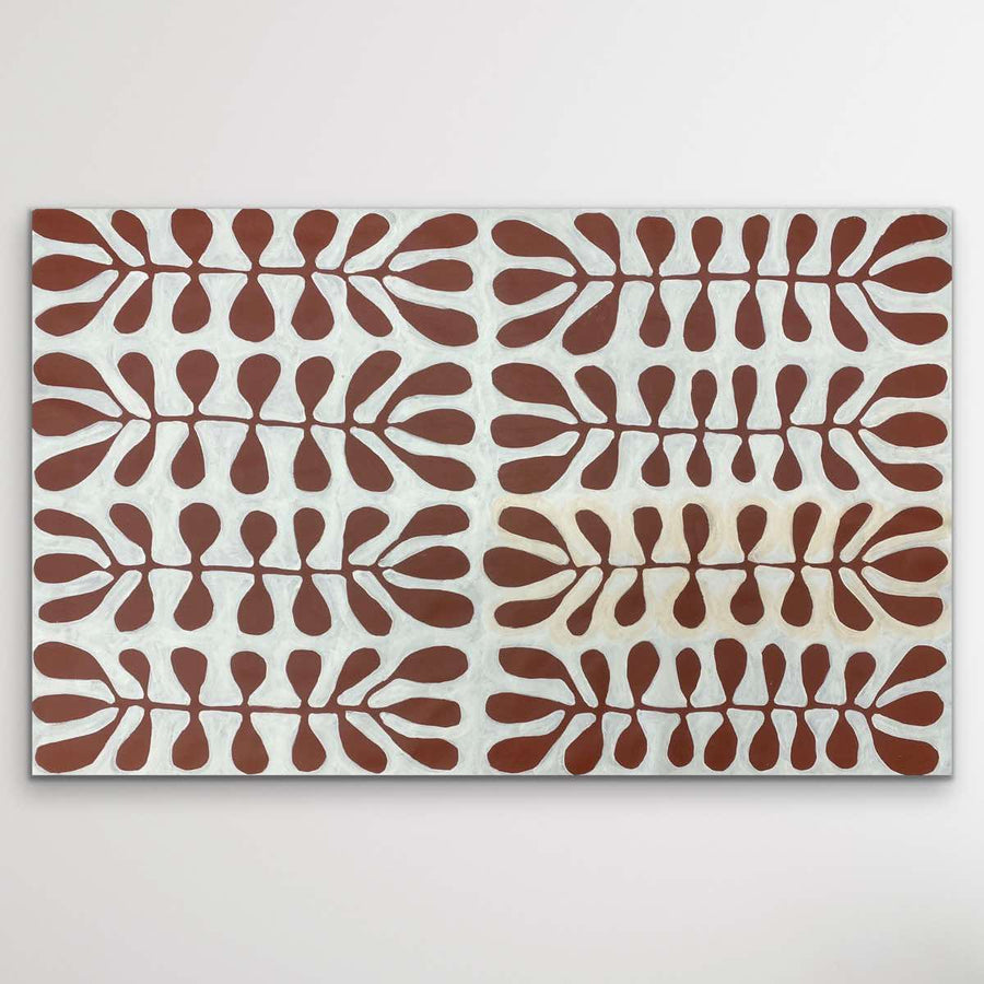 "Mulga Trees" original Aboriginal painting by Debra Nangala McDonald, 143cm x 89cm - authentic Indigenous Australian artwork