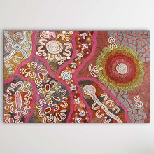 Load image into Gallery viewer, "Fire Dreaming" original Aboriginal painting by Maureen Nampijinpa Hudson, 131cm x 84cm - authentic Indigenous Australian artwork