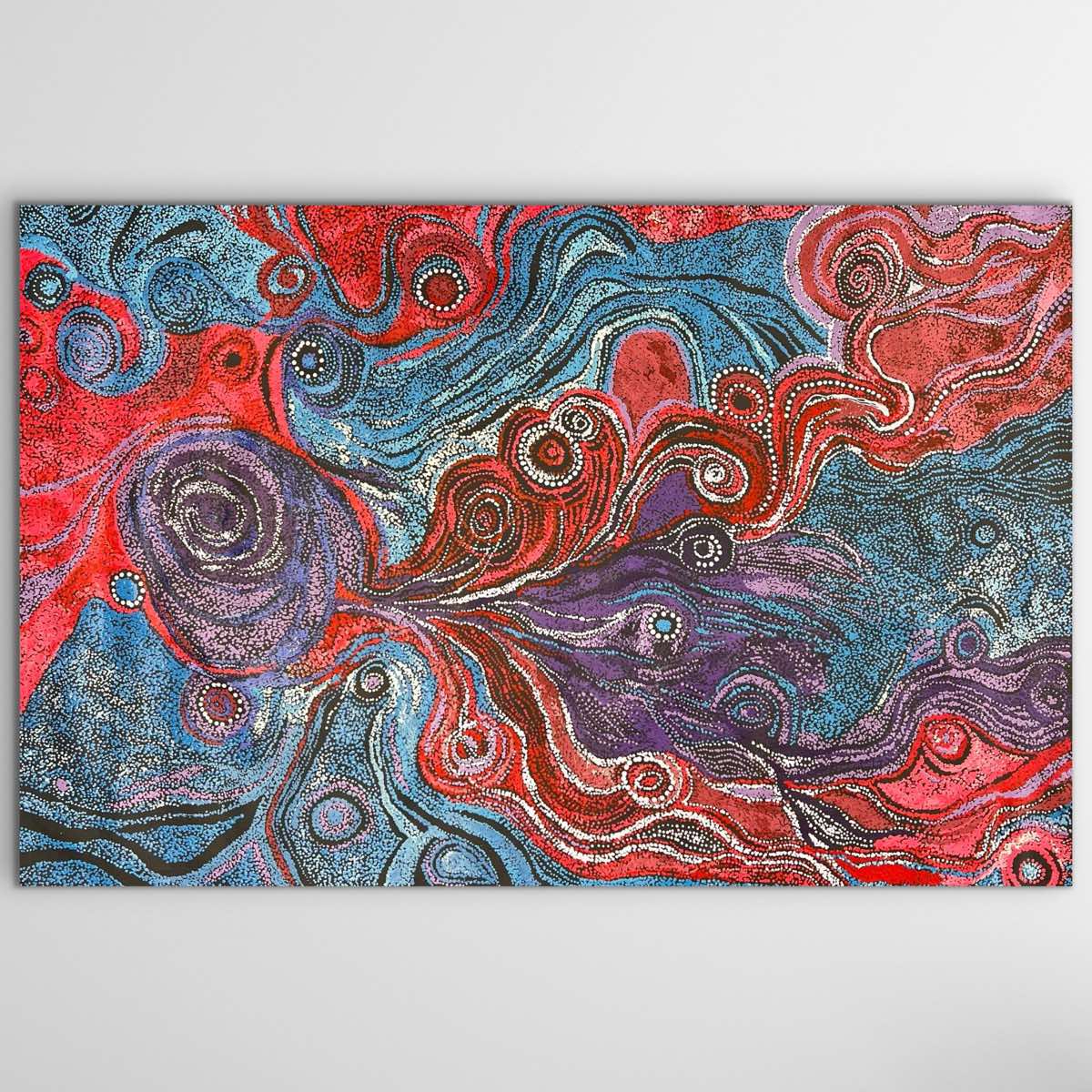 "Minyma Malilu" original Aboriginal painting by Carolanne Ken, 141cm x 93cm - authentic Indigenous Australian artwork