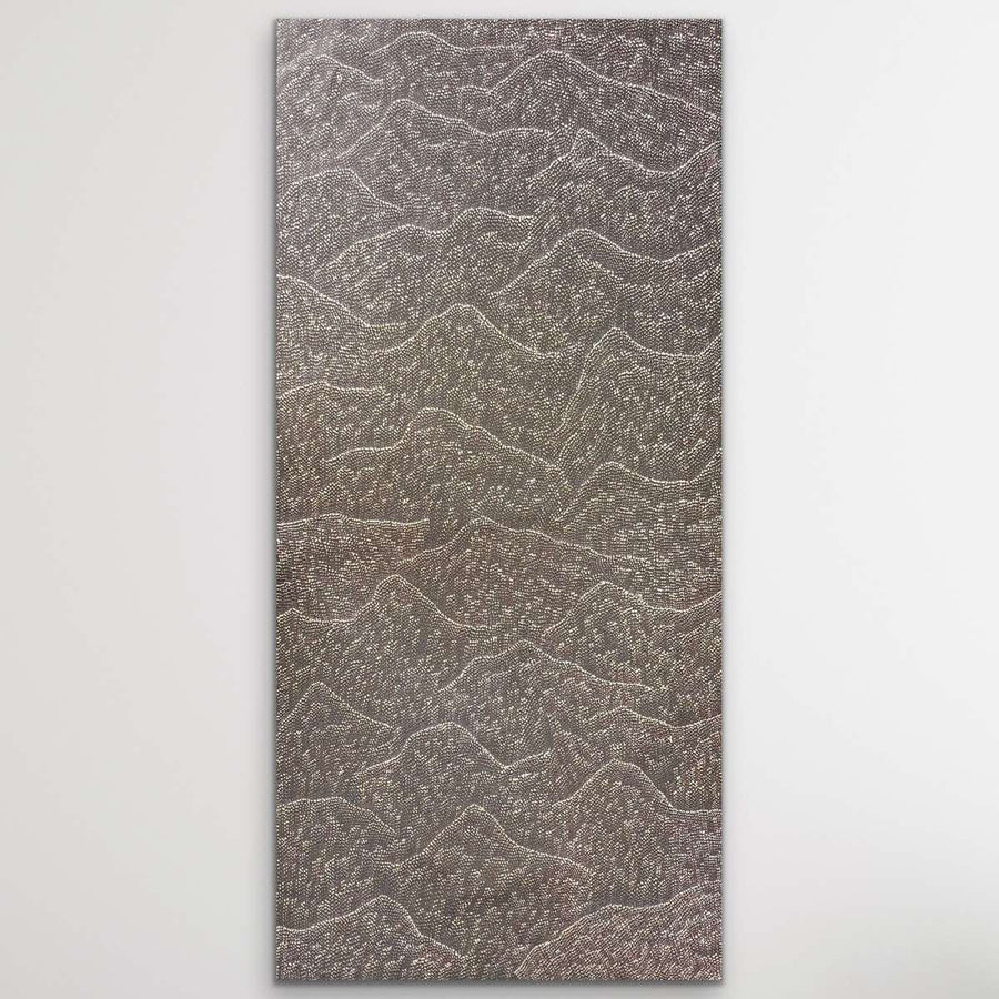 "Tali (Sandhills)" original Aboriginal painting by Dulcie Kelly Nangala, 205cm x 95cm - authentic Indigenous Australian artwork