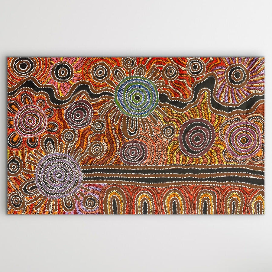"Piltati" original Aboriginal painting by Tjimpuna Williams, 144cm x 88cm - authentic Indigenous Australian artwork