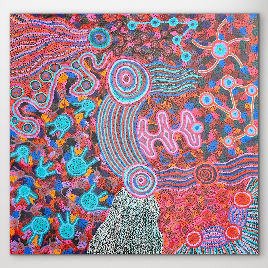 Original Aboriginal Painting "Mamungari-Nya" Renae Nakamarra Nelson 130cm x 126cm