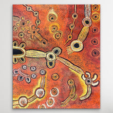 Load image into Gallery viewer, "Minyma Malilu" by Teresa Baker Tunkin - detail view of Aboriginal painting, 96cm x 116cm