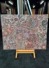 Load image into Gallery viewer, "Bush Flowers" Bernadine Johnson Kemarre 130cm x 102cm displayed in Gallery