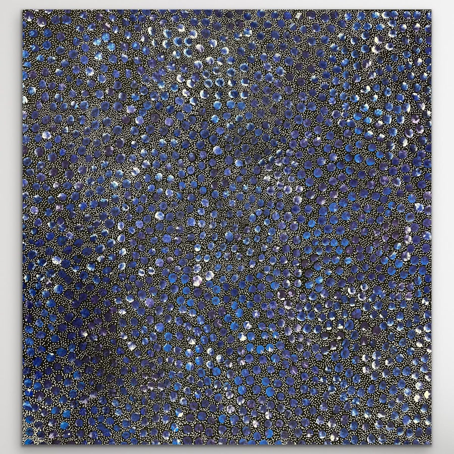 "Bush Plum" original Aboriginal painting by Alvira Bird Mpetyane, 93cm x 88cm - authentic Indigenous Australian artwork