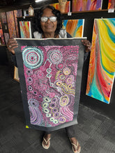 Load image into Gallery viewer, Artist Photo pastel snake dreaming story APY Lands