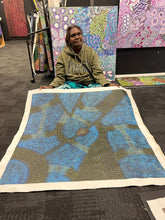 Load image into Gallery viewer, Roseanne holding Bush Plum painting