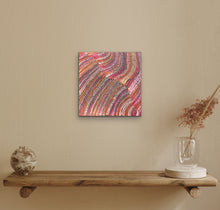 Load image into Gallery viewer, Small aboriginal dot painting displayed above modern bookshelf