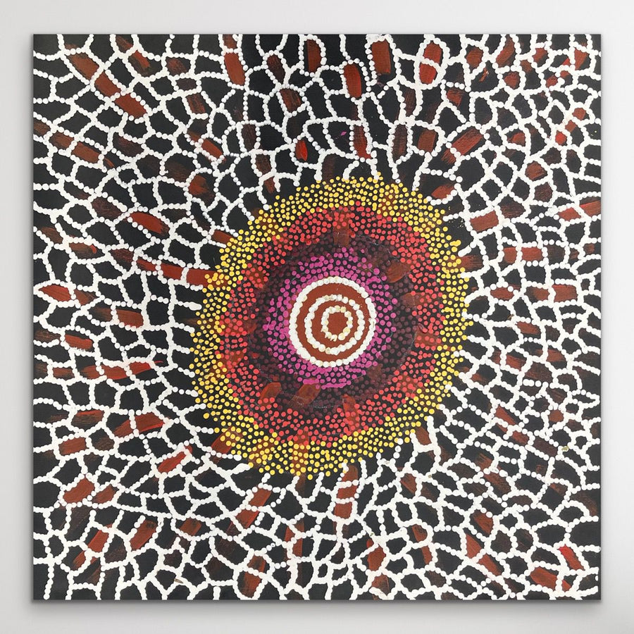 "Fire Dreaming" Maureen Nampijinpa Hudson 62cm x 62cm from Art by Farquhar