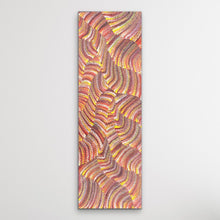 Load image into Gallery viewer, Sand dunes painting featuring wavey dot painting medium small narrow painting displayed on white wall