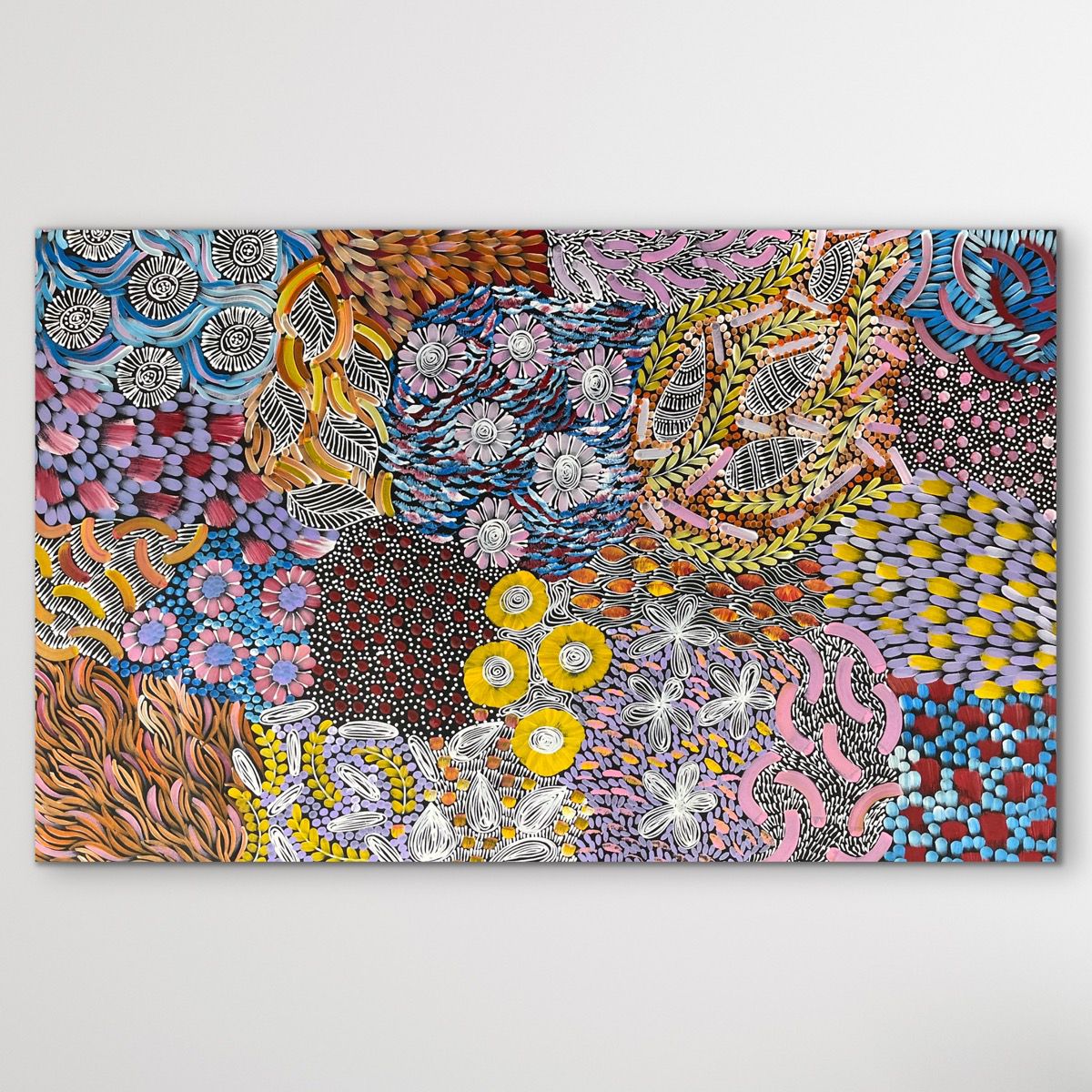 "Awelye" original Aboriginal painting by Karen Bird Ngale, 154cm x 95cm - authentic Indigenous Australian artwork