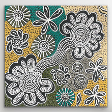 Load image into Gallery viewer, "Bush Flowers" Bernadine Johnson Kemarre 31cm x 31cm