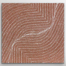 Load image into Gallery viewer, Fine dot patterns symbolise desert pathways and the harvest of bush onions beneath the surface.