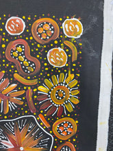 Load image into Gallery viewer, Rochelle Bird Mbitjana "Bush Yam Dreaming" 198cm x 110cm close up detail