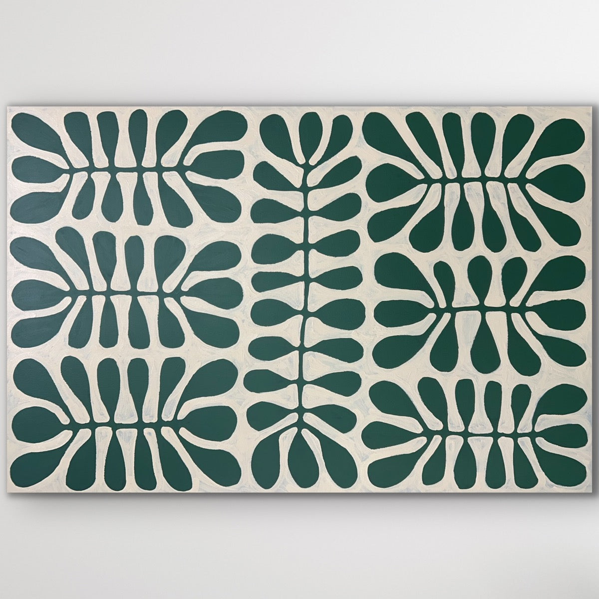 "Acacia Leaves (Watiya Tjuta)" original Aboriginal painting by Debra Nangala McDonald, 120cm x 80cm - authentic Indigenous Australian artwork