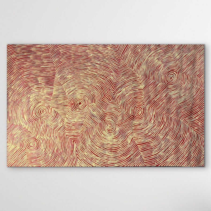 "Tingari" original Aboriginal painting by Jake James Tjapaltjarri, 158cm x 98cm - authentic Indigenous Australian artwork