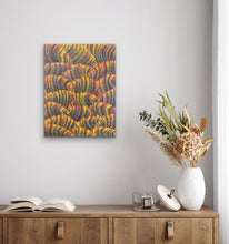 Load image into Gallery viewer, "Sand Dunes (Tali)" by Maureen Nampijinpa Hudson - detail view of Aboriginal painting, 61cm x 47cm