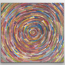 Load image into Gallery viewer, Original Aboriginal painting “Circle of Life” featuring vibrant concentric patterns by Bernadine Johnson Kemarre
