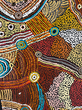 Load image into Gallery viewer, "Minyma Kutjara" original Aboriginal painting by Cassyanne Woods, 89cm x 86cm - authentic Indigenous Australian artwork