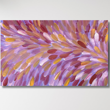 Load image into Gallery viewer, Esther Haywood Petyarre art piece with pink, yellow, and red brush strokes on a white background