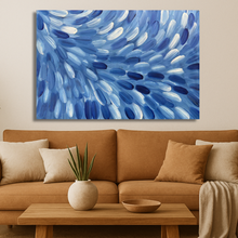 Load image into Gallery viewer, Blue Medicine leaves painting in art room