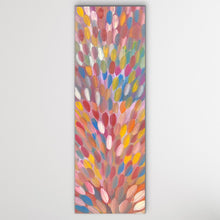 Load image into Gallery viewer, Colourful Indigenous painting, Bush Medicine Leaves Utopia style on white wall