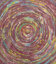 Load image into Gallery viewer, "Circle of Life" original Aboriginal painting by Bernadine Johnson Kemarre, 99cm x 87cm - authentic Indigenous Australian artwork