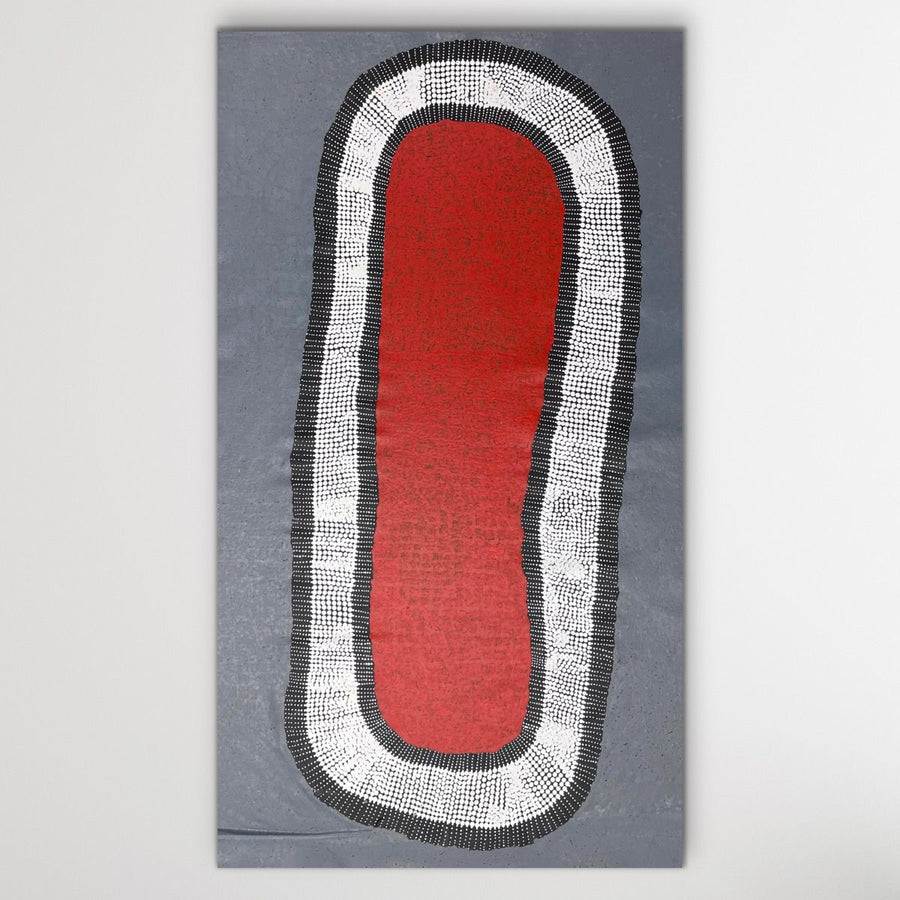 "My Country" original Aboriginal painting by Felicity Robertson, 152cm x 86cm - authentic Indigenous Australian artwork