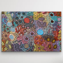 Load image into Gallery viewer, Aboriginal art canvas print Grandmother’s Country 2026 by Michelle Possum Nungurrayi depicting women’s Country and Dreaming stories