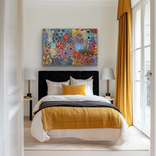 Load image into Gallery viewer, Canvas texture and surface detail of Grandmother’s Country 2026 Aboriginal art print by Michelle Possum Nungurrayi