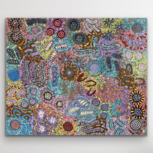 Load image into Gallery viewer, Grandmother's Country Aboriginal painting by Michelle Possum Nungurrayi, showcasing intricate dot work and sacred landscape storytelling