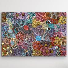 Load image into Gallery viewer, Large Aboriginal artwork Grandmother’s Country with intricate dot patterns and aerial designs