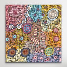 Load image into Gallery viewer, Michelle Possum painting square displayed on white wall