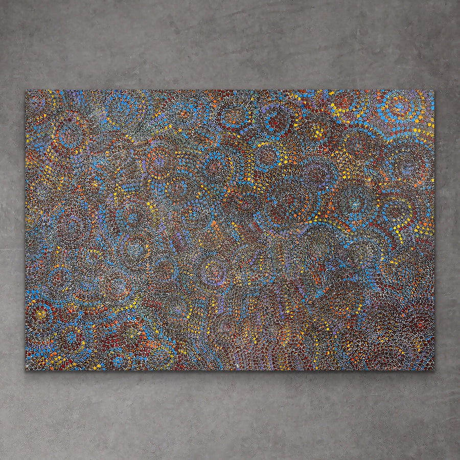 "My Country" original Aboriginal painting by Danielle Martin, 138cm x 96cm - authentic Indigenous Australian artwork